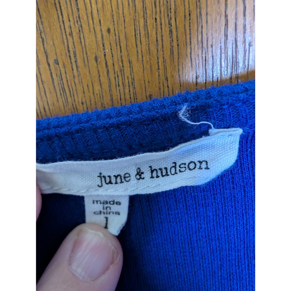 June & Hudson Cerulean Blouse View 3